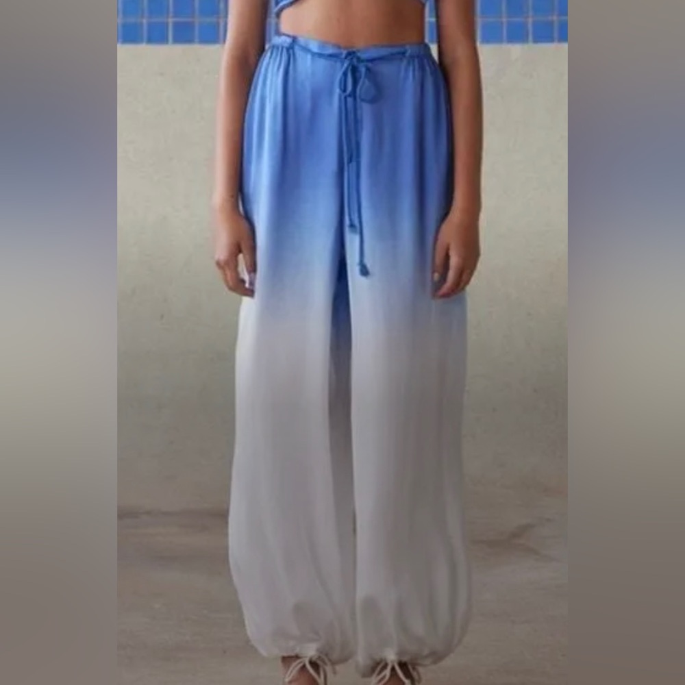 NWT PIPPA the LABEL Aster Pant in Blue Ombre, medium cover up